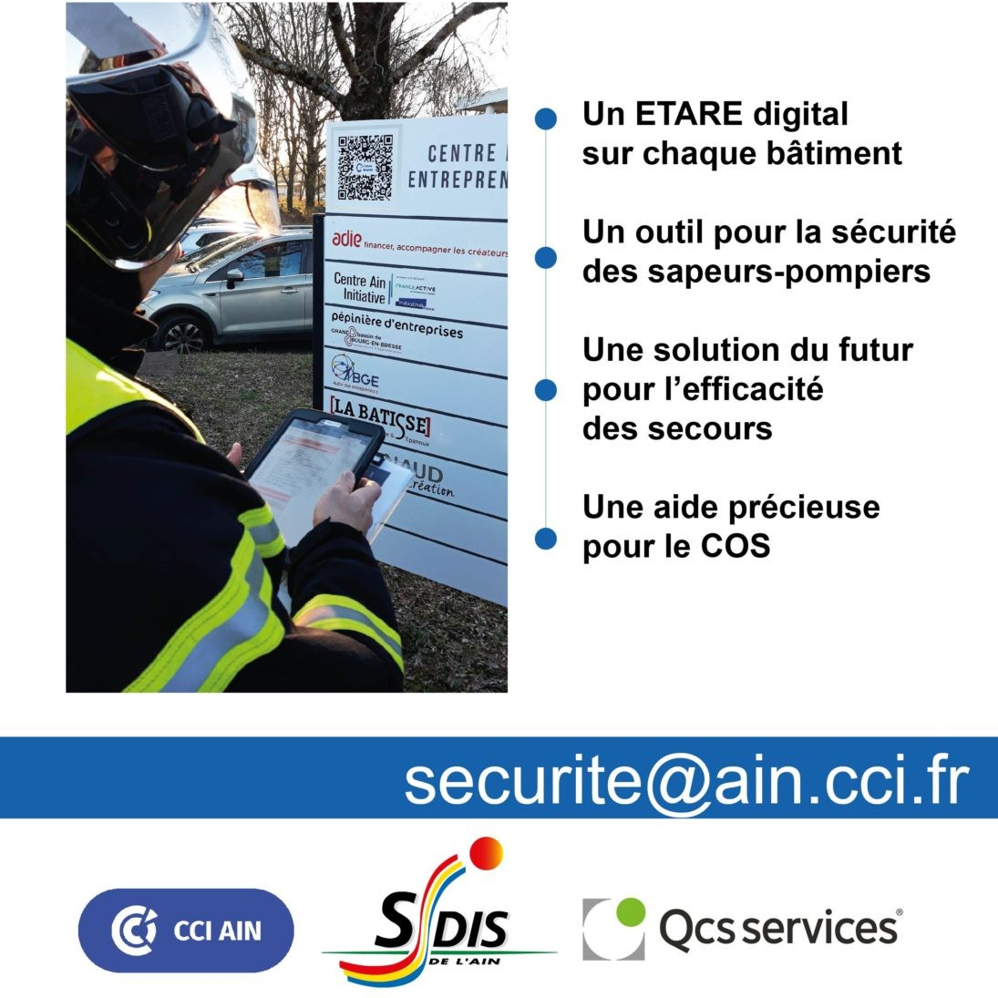 Mise en application de QR Code Sécurité Bâtiment.