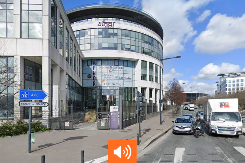 Le siège francilien du groupe Afnor, situé à deux pas du stade de France. Crédit capture Google street