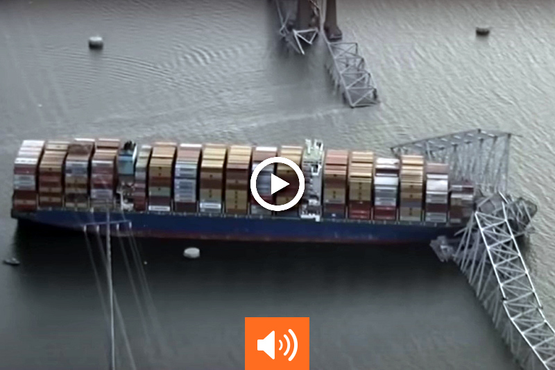 L'effondrement d'un pont à Baltimore - Capture YouTube/Radio Canada