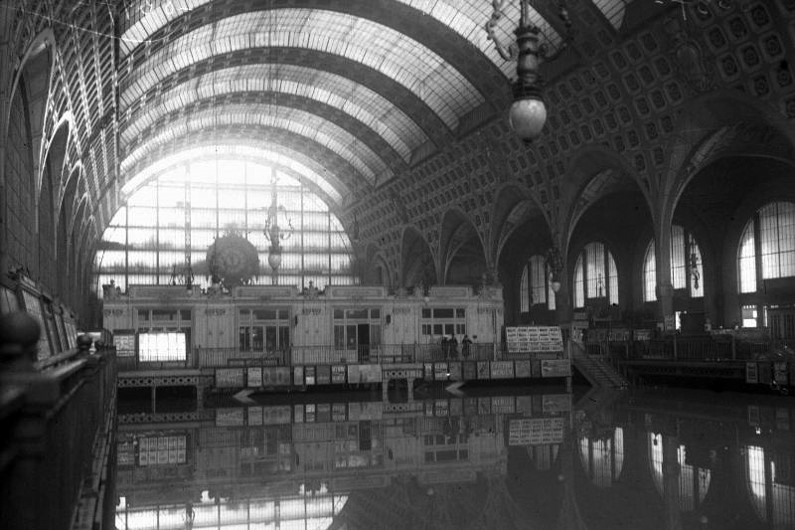 Crue décennale de la Seine à la gare d'Orsay en janvier 1910 © D. R.