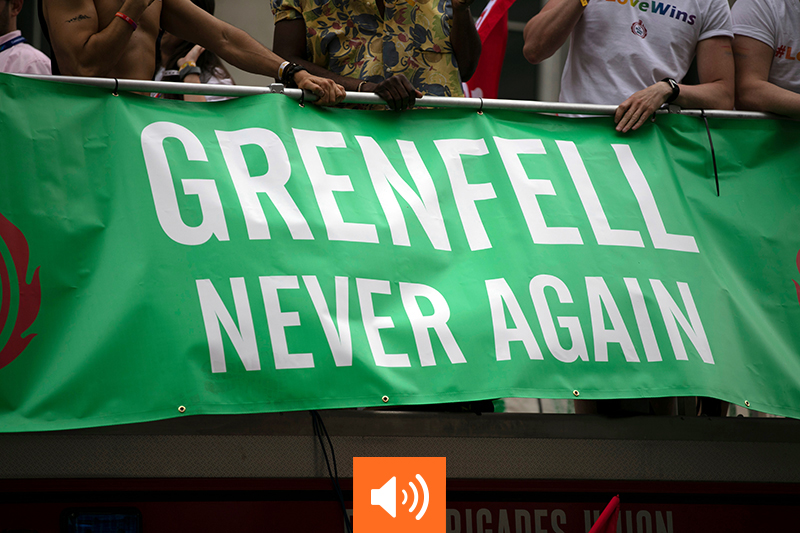 Banderole incendie Grenfell © ink drop/AdobeStock