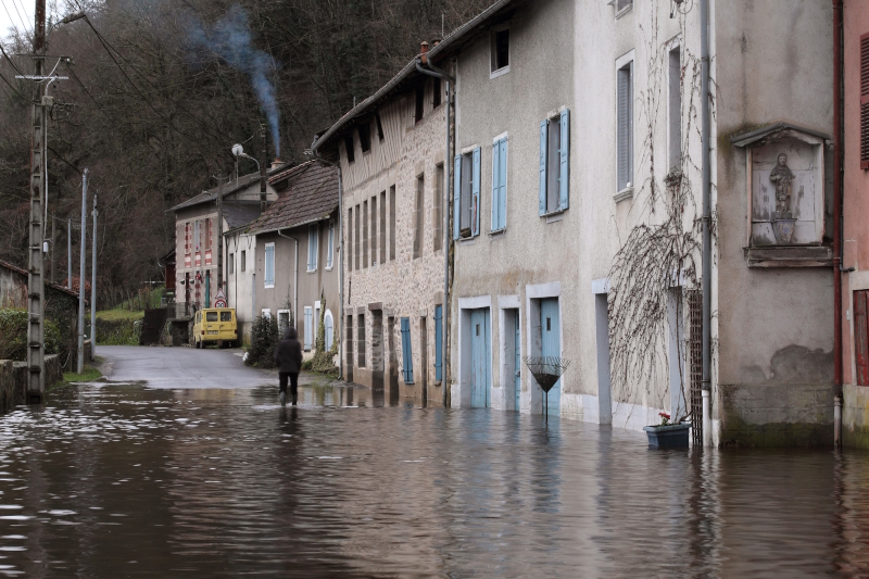 Inondations à Saint Léonard de Noblat, Limousin. Crédit: Stephane Duchateau/AdobeStock