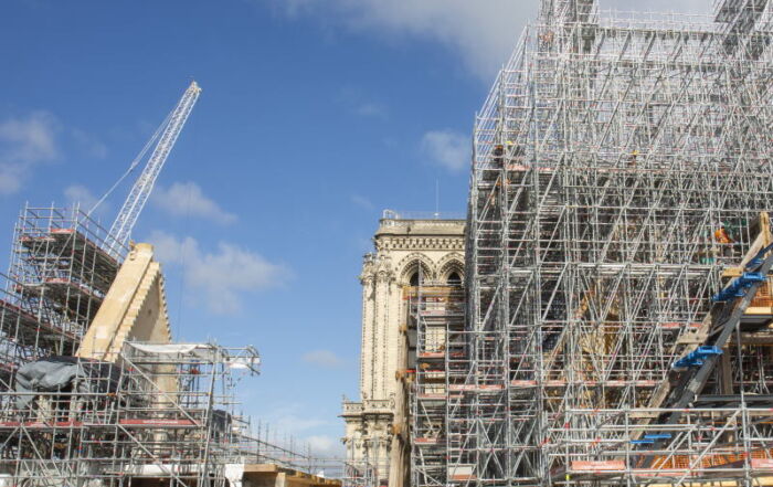 La cathédrale Notre-Dame de Paris en reconstruction. © Rebâtir Notre-Dame de Paris