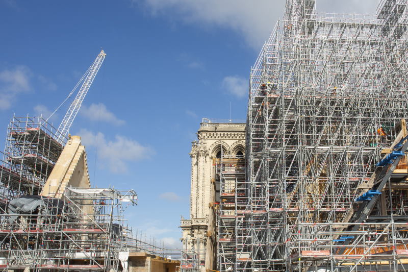 La cathédrale Notre-Dame de Paris en reconstruction. © Rebâtir Notre-Dame de Paris