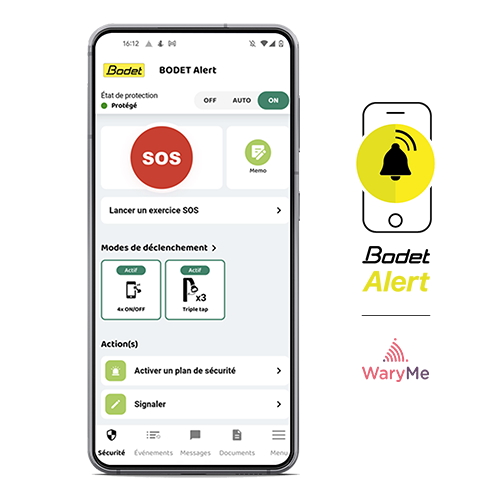 Vue sur l'application Bodet Alert (crédit Bodet).